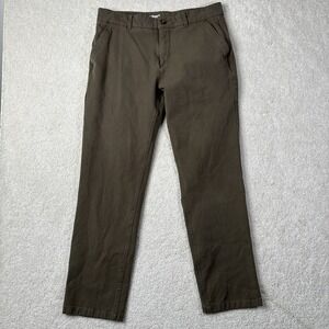 Mugsy Olives Pants Men's Size 33x30 Green Stretch Chino Pants Comfort